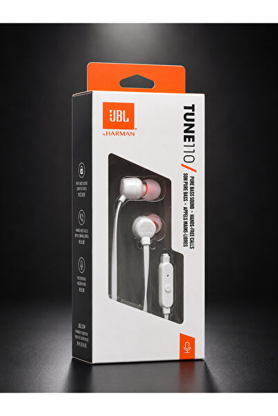 Generic سماعة أذن سلكية داخلية من JBL، موديل TUNE 110، باللون الأبيض