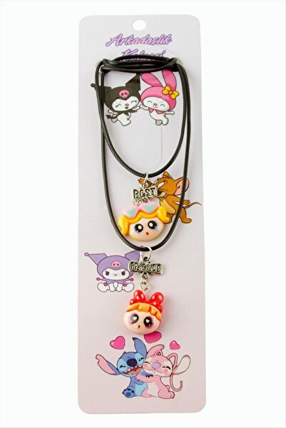 ZERO LAND Gldisptm Cartoon Character Friendship Necklaces (Double Necklace) (...