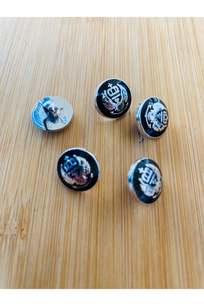 Lorin hobi Metalized Efe Vest Button 14 mm 5 Pieces Model;3