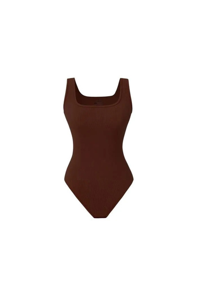 OEM CLDFHX Bodysuit Short Sleeve for Women Seamless Elegant Ribbed Shapewear ...