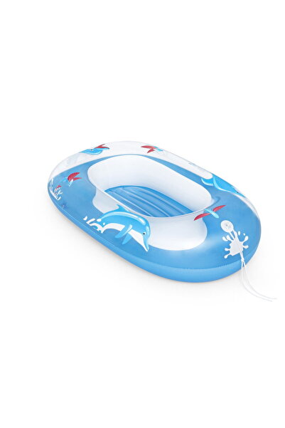 BESTWAY 34037 Barcă gonflabilă, Delfin, 102 x 69 cm, pentru copii 3+, Albastru