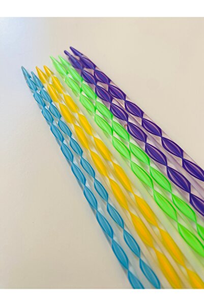 Lorin hobi Acrylic Wavy Set of 4 Skewers 4-4,5-5-6 Numbers