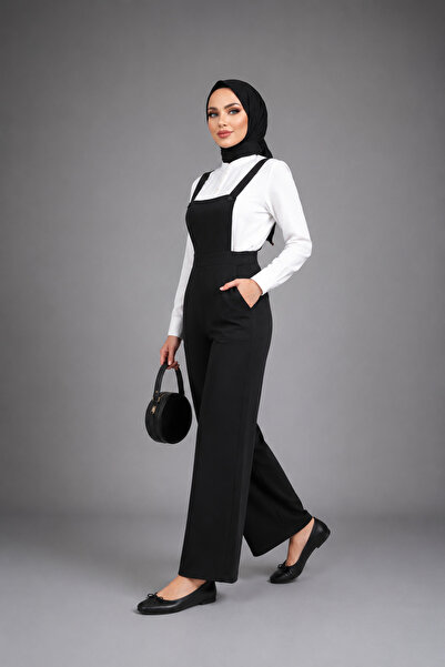 FREYA MODA Gabardin Pantolonlu Salopet Tulum
