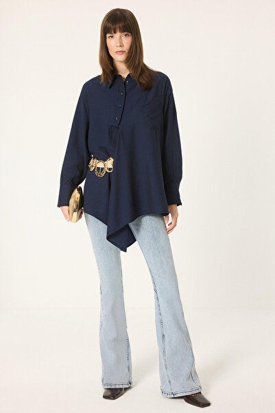 Touché Privé Asymmetric Satin Shirt