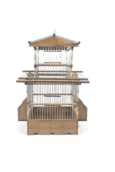 AyrStore NATURBİRDS 2 Katlı XXL Ahşap kafes