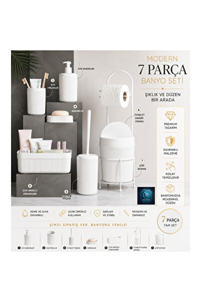 MAViHOME Premium Luxury 7-Piece Bathroom Accessory Set Modern Design