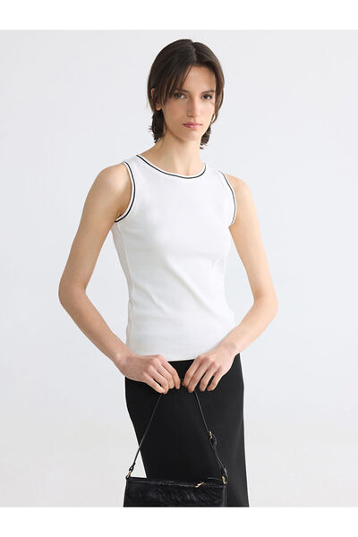 LC Waikiki Lcw Everyday White Crew Neck Women's Tank Top