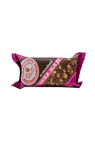 Ambrozia OVĂZ BAR CU MERIȘOR ȘI CIOCOLATĂ - 60g - Fara Zahar - Vegan