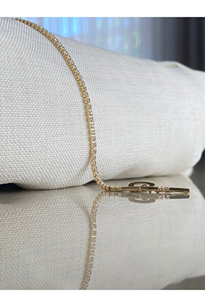 Xuping Yeni Sezon Taşlı Su Yolu Bileklik Gold Renk