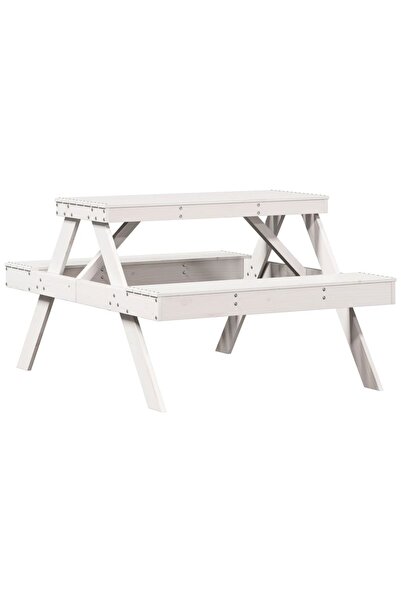 vidaxl Masă de picnic, 105x134x75 cm, lemn masiv de pin