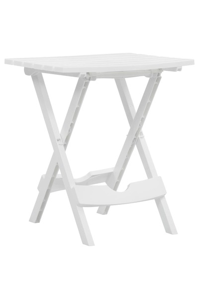 vidaxl Folding garden table, white, 45.5 x 38.5 x 50 cm