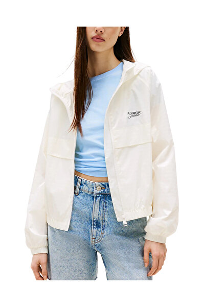 Tommy Hilfiger Γυναικείο Αντιανεμικό Μπουφάν Εκρού Tommy Jeans DW0DW20952-YBL