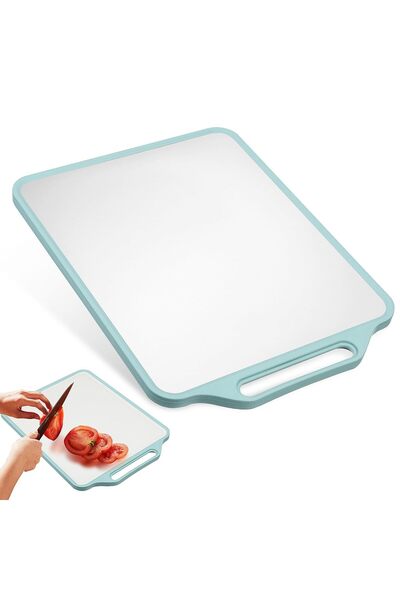 Sumkyle Stainless Steel Cutting Boards for Kitchen, Non Toxic 2-in-1 Cutting ...