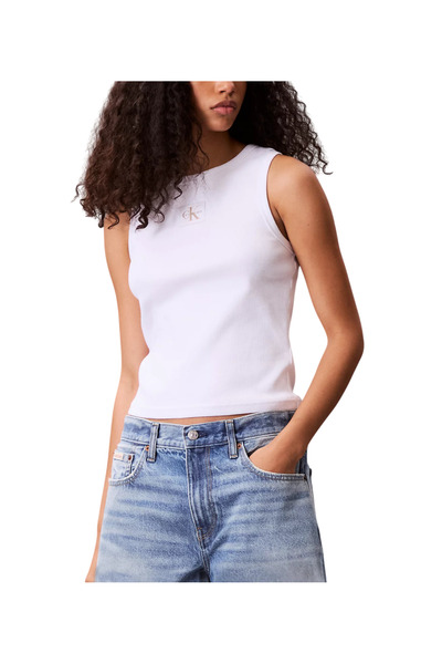 Calvin Klein Γυναικείο Αμάνικο Τοπ Λευκό LV047C201G-YAA