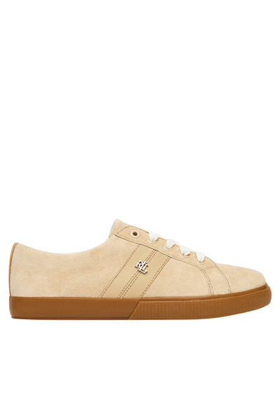 Ralph Lauren Γυναικεία Δερμάτινα Janson II Sneakers Μπεζ 802868344004-BEIGE