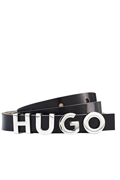 HUGO Γυναικεία Δερμάτινη Zula Ζώνη Μαύρη 50536876-001