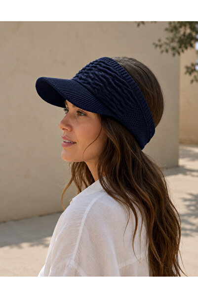 Zeramine 2024 Women's Knitted Visor Hat for Summer Beach and Daily Use