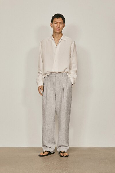 Massimo Dutti Keten total look pantolon - LIMITED EDITION