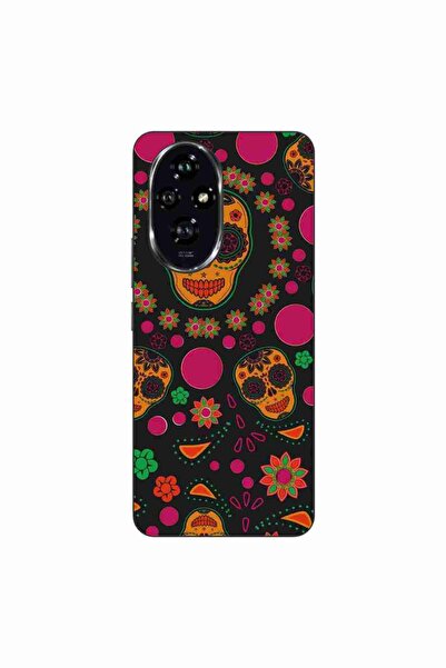 OEM Husa compatibila cu Honor 200 Silicon Gel Tpu Model Halloween Floral Cran...