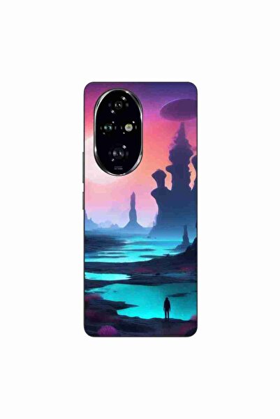 OEM Husa compatibila cu Honor 200 Pro Silicon Gel Tpu Model Mystic Planet