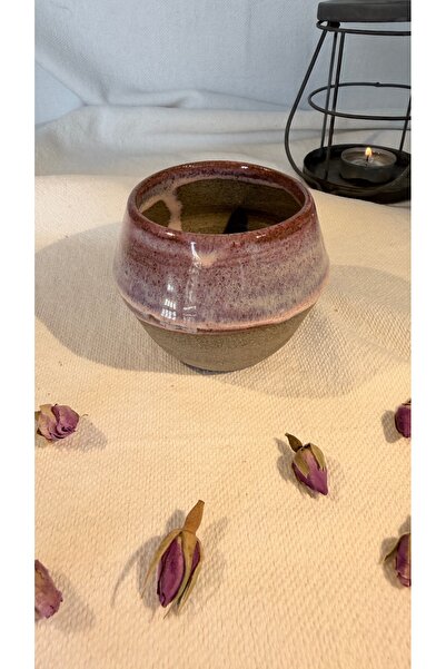 Bodem Ceramic El Yapımı Seramik Bardak – Pembe Lila Sır Geçişli, Stoneware, Ç...