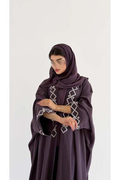 AYA mw2101 عبايه حرير مغسول انيقه بقصه نص بشت عصرية
