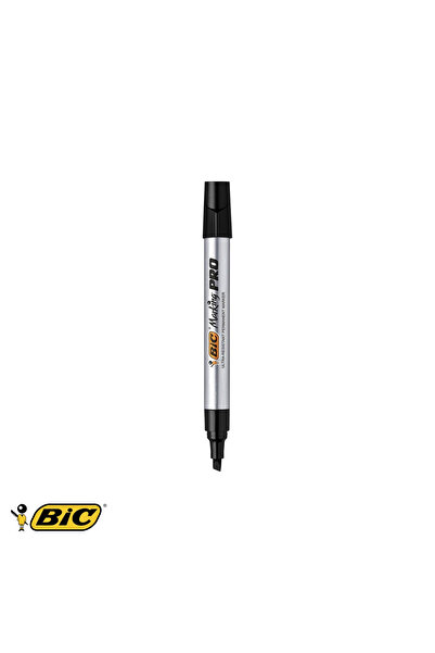Bic Marking Pro black permanent marker, chisel tip, resistant to extreme cond...