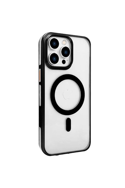 OEM Joko Apple iPhone 15 Pro Max Gleam Pc Hard Magsafe Case - Transparent-Black