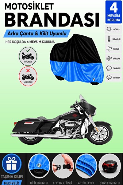 Cemku Double Black Top - Blue Bottom Harley-Davidson Electra Glide Standard F...