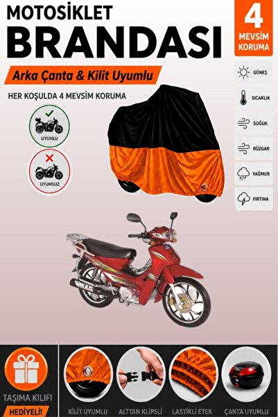 Cemku Double Black Top - Orange Bottom, Rear Bag Compatible Bisan Roadstar Cu...