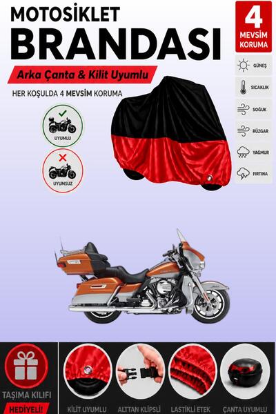 Cemku Double Black Top - Red Bottom Harley-Davidson Flhtk Electra Glide Ultra...