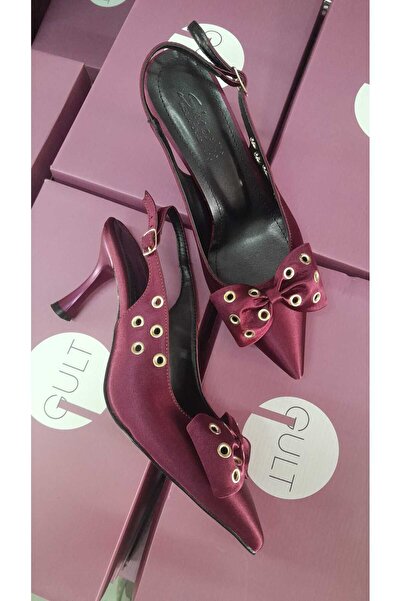 GULT Women's Bowknot Studded Satin Shoes