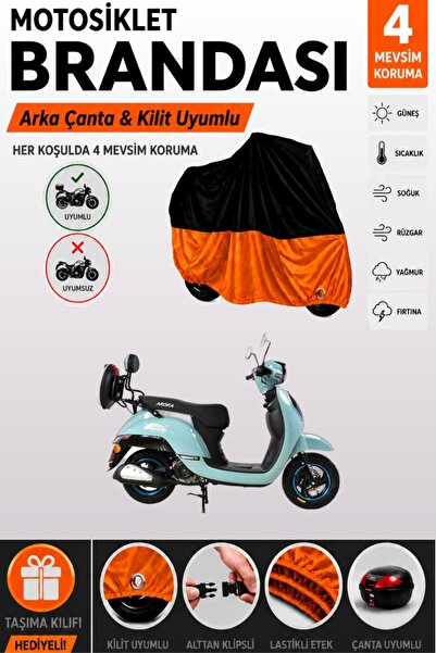 Cemku Double Black Top - Orange Bottom, Rear Bag Compatible Arora Ar 50-8 Esp...