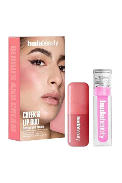 Al Huda Beauty طقم ثنائي قلوس واحمر خدود توت