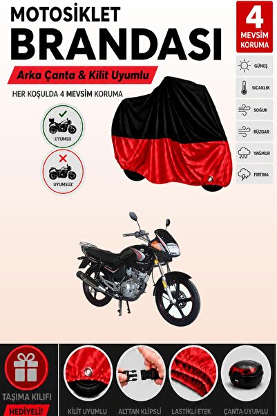 Cemku Double Black Top - Red Bottom, Rear Bag Compatible Arora Ar 125-43 Yebe...