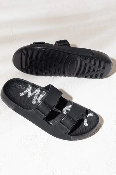 Melek Tuna Ayakkabı & Çanta Double Buckle Soft Sole Casual Slippers, Extra Comfortable Casual Slippers