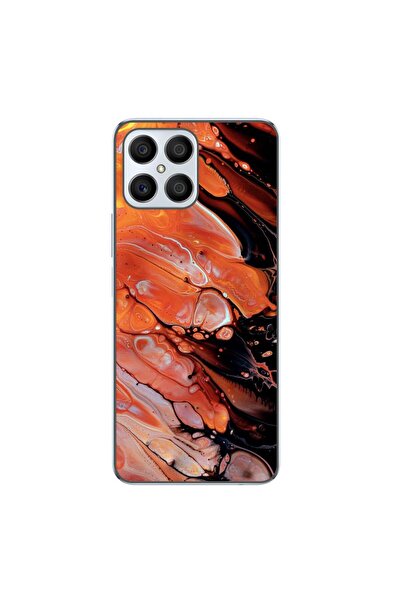 OEM Husa compatibila cu Honor X8 4G Silicon Gel Tpu Model Abstract Lava Flow