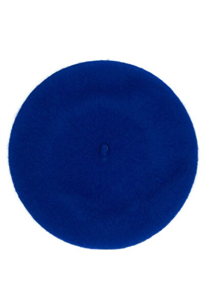 ButicCochet Women's beret, ButicCochet, wool, one size, Electric blue - BSC278