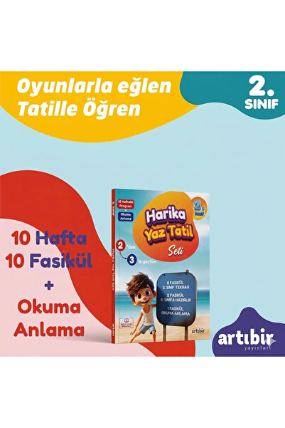 Artıbir Yayınları 2. Sınıf 2'den 3'e Geçtim Harika Yaz Tatil Seti Yeni Maarif