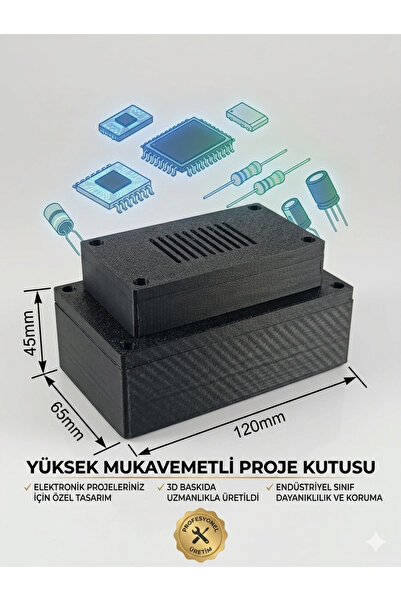 nilestrem 120x65x45mm Hava kanallı Vidalı Elektronik Devre Kutusu
