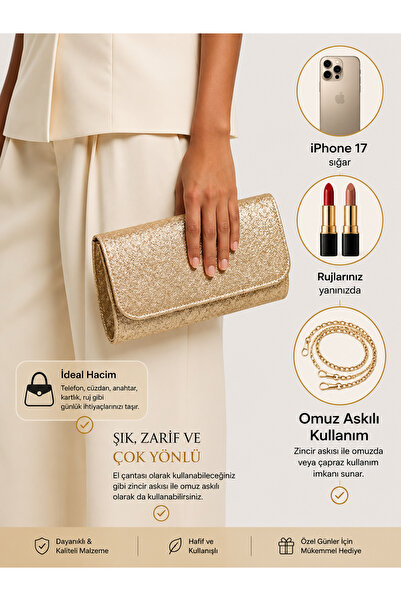 BERNİS YAĞCIOĞLU TELEFON SIĞAN ABİYE GÜNLÜK MİNİ CLUCTH ÇANTA ABİYE ÇANTA