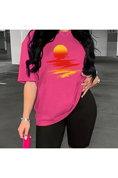 bellanova sila trend Unisex Μαύρο Υπερμεγέθη Μπλουζάκι με Στάμπα Streetwear Ά...