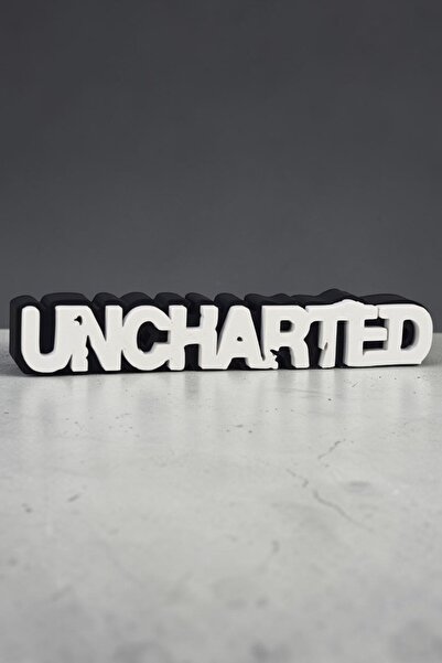 Hunga Uncharted - Logo - Raf Dekoru - Masa Üstü Dekor