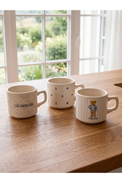 LC Waikiki Rmz Gi̇yi̇m Farkiyla Cute Teddy Bear Printed Mug Set of 3 184 ml