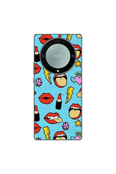 OEM Husa compatibila cu Honor Magic 5 Lite Silicon Gel Tpu Model Pop Art Lips