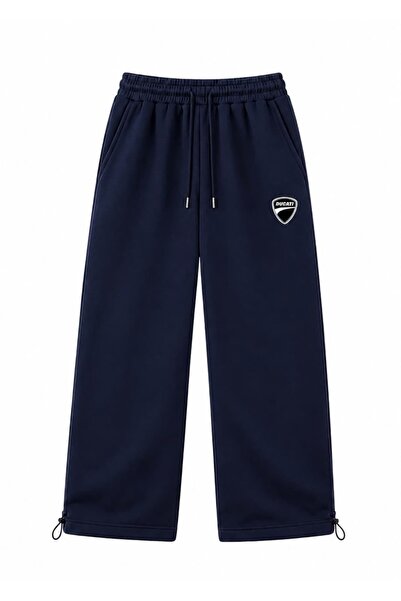 zaee Ducati Embroidered Adjustable Leg Baggy Sweatpants