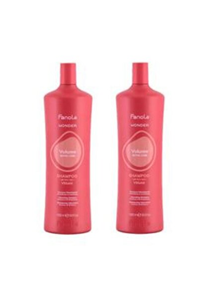 Fanola Pack of 2 x Shampoo for Hair Volume - Wonder Volume Shampoo, 1000 ml