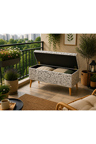 densan aksesuar Modern, Çizgili Sandıklı Puf, Bench