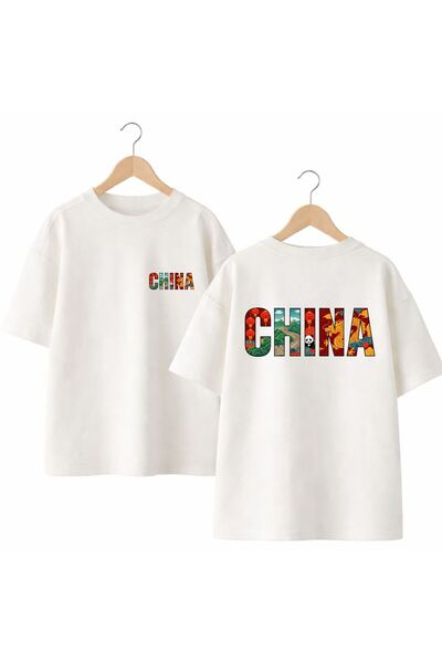 playwear China Printed Back and Front Chest Printed 100% Cotton Oversize Loos...