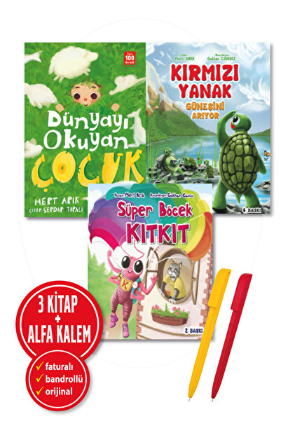 Uçan At Yayınları Alfa Kalem+Kırmızı Yanak Güneşini Arıyor+Süper Böcek Kıt Kı...